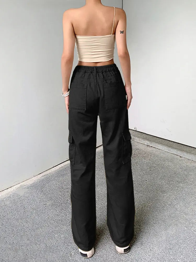 Effortless Elastic Denim Work Pants