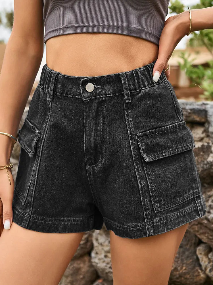 Urban Luxe Denim Cargo Shorts