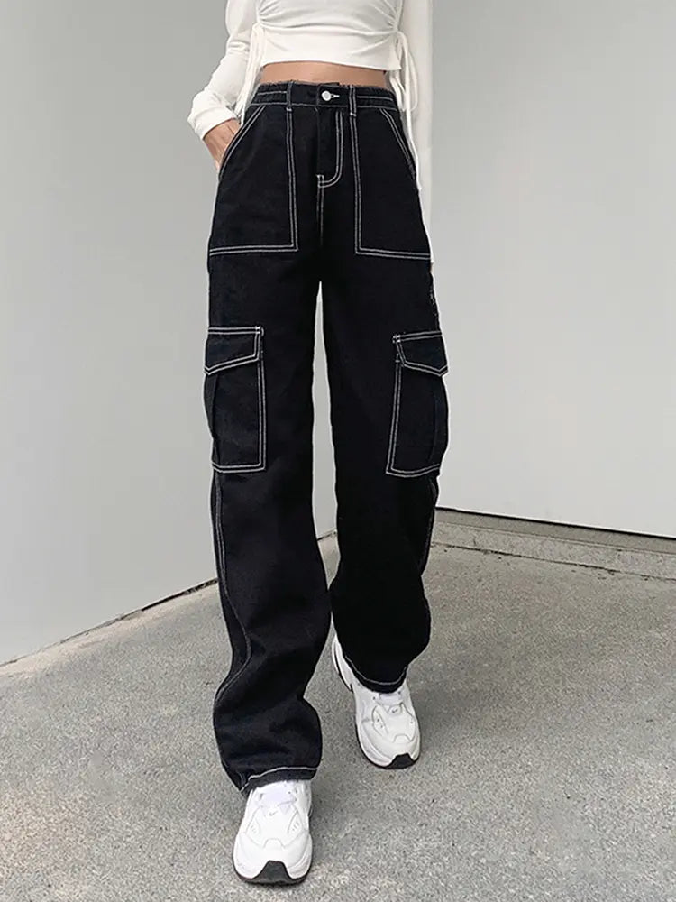 Effortless Elastic Denim Work Pants