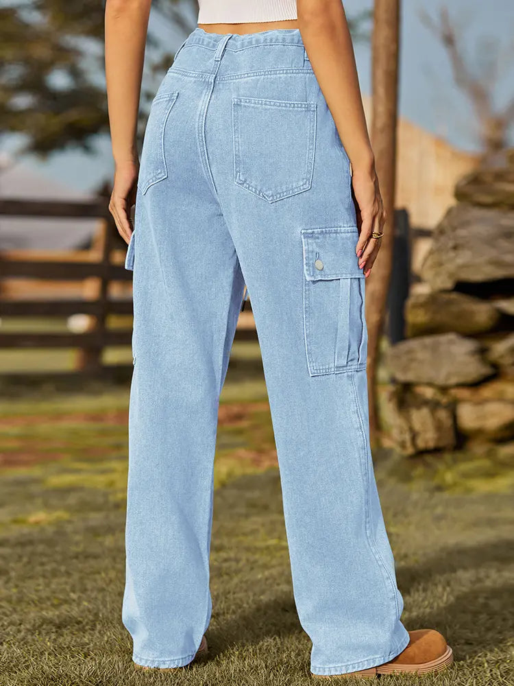 Everyday Adjustable Cargo Denim Pants