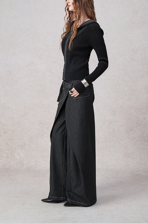 Symphony Layers Double Waist Wide-Leg Jeans