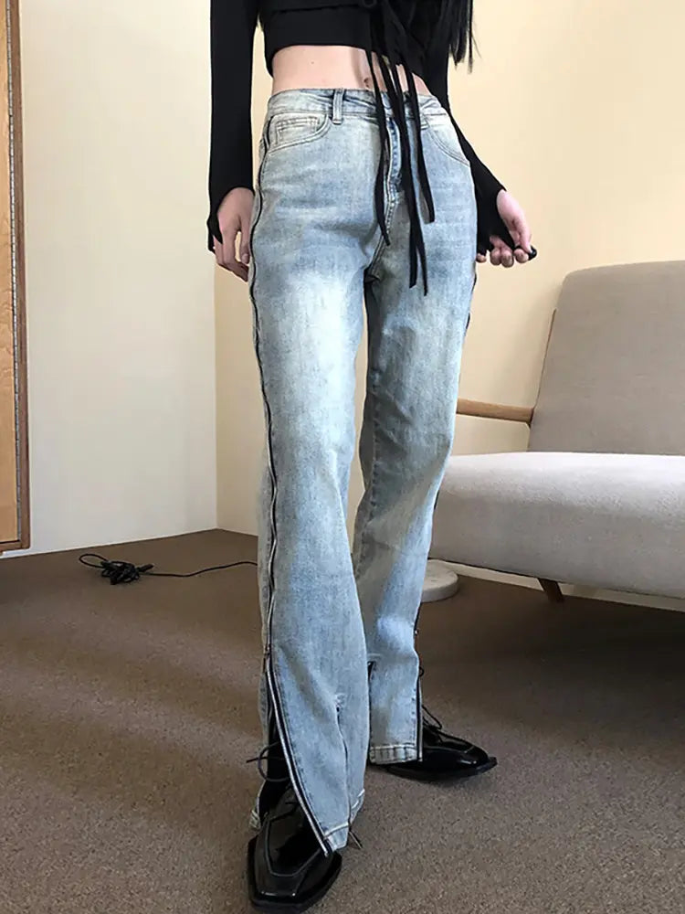 Skylar – Flare Jeans With Zipper Accents