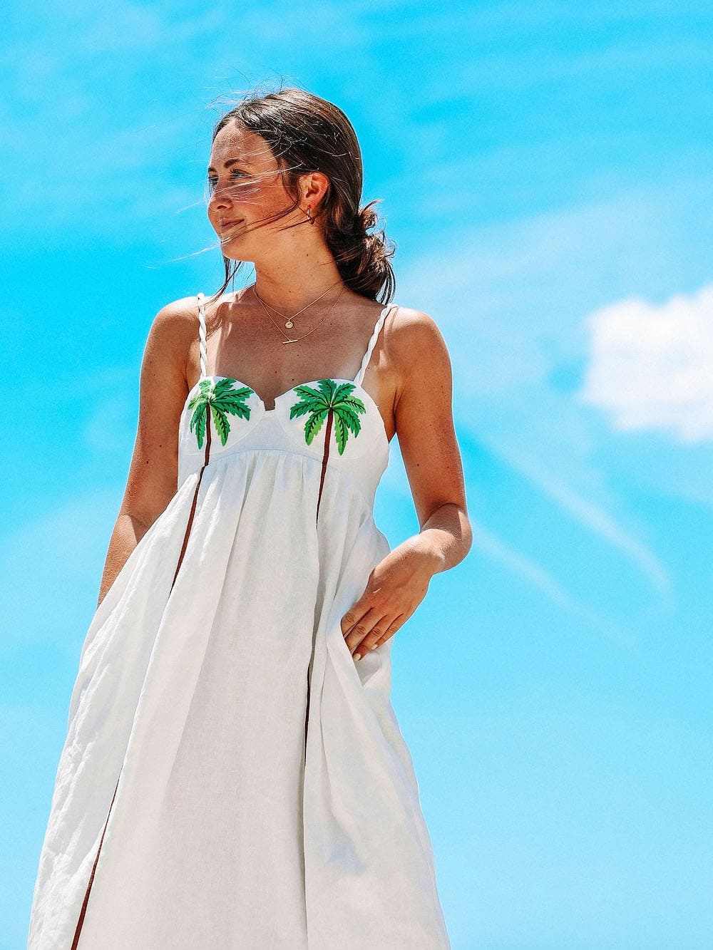Tropical Palm Oasis Dress