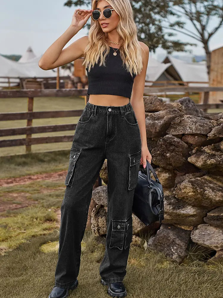 Modern Utility Pocket Denim Pants