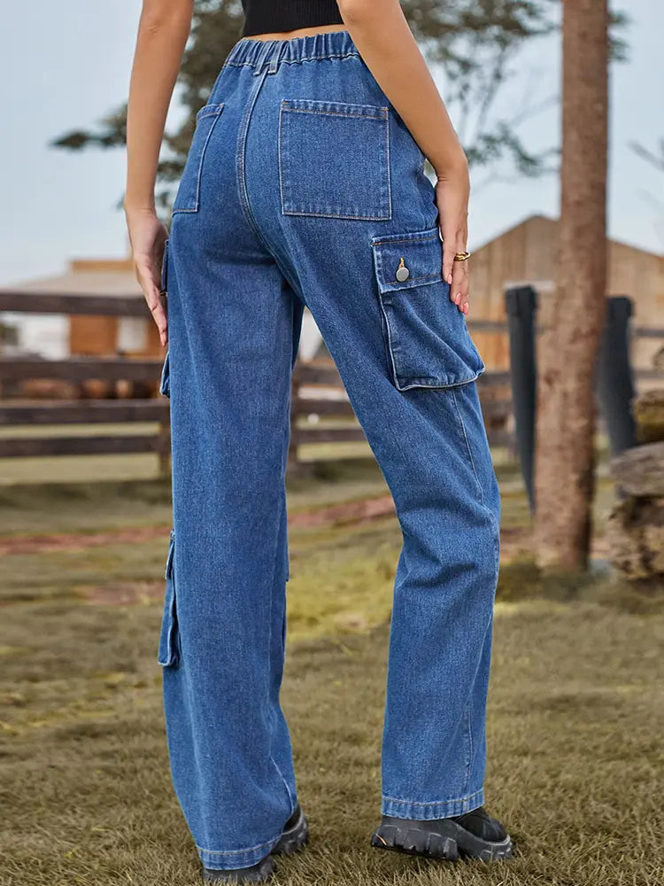 Modern Utility Pocket Denim Pants