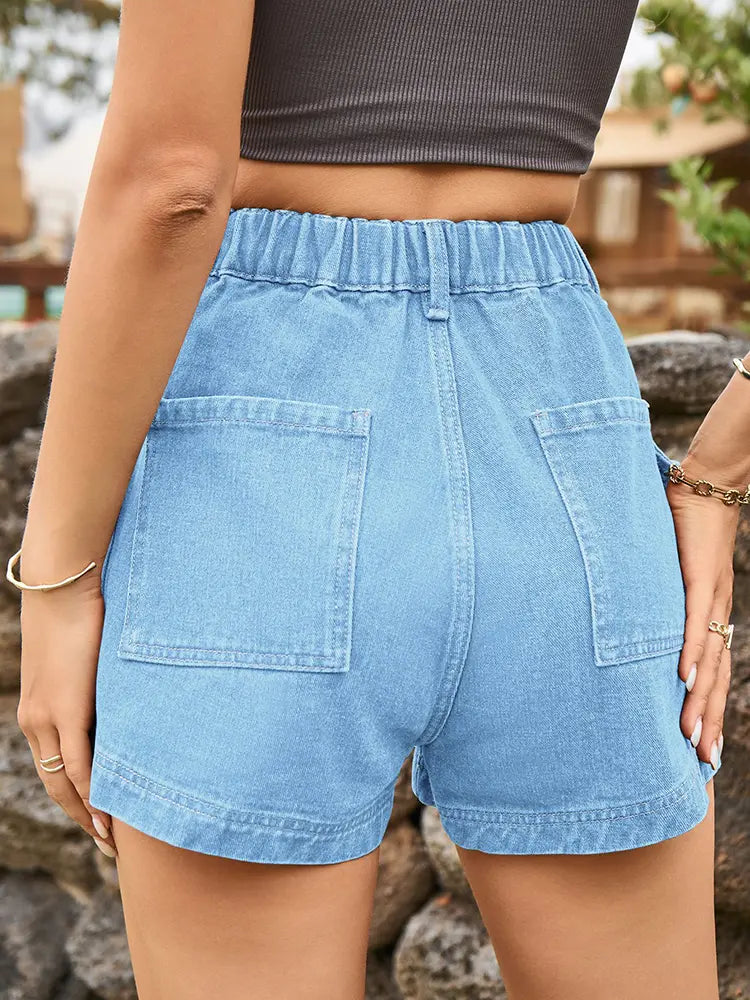 Urban Luxe Denim Cargo Shorts