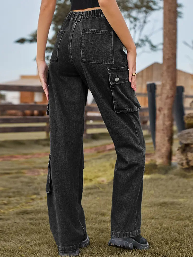 Modern Utility Pocket Denim Pants