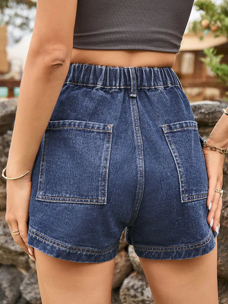 Urban Luxe Denim Cargo Shorts