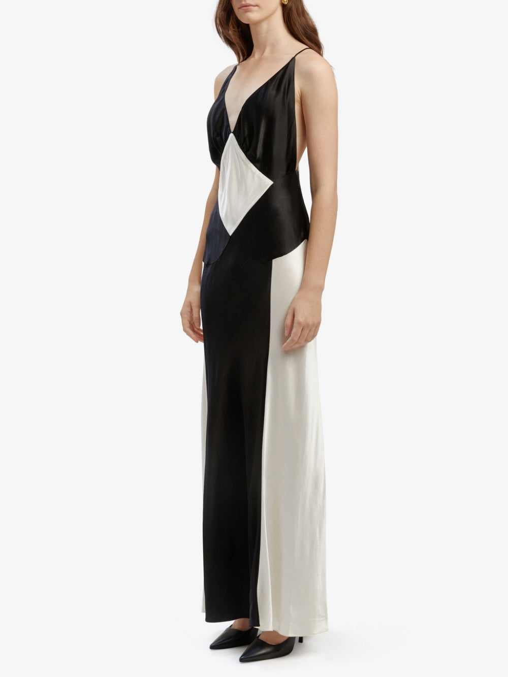 Black Ivory Contrast Maxi Dress - Airnori