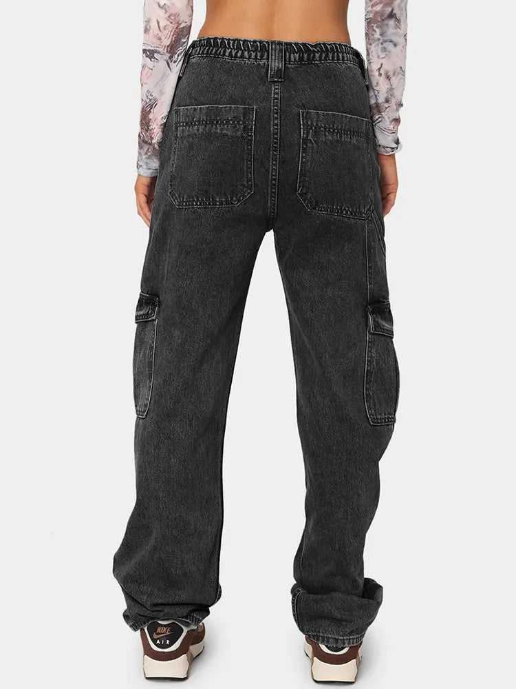 Effortless Elastic Denim Work Pants