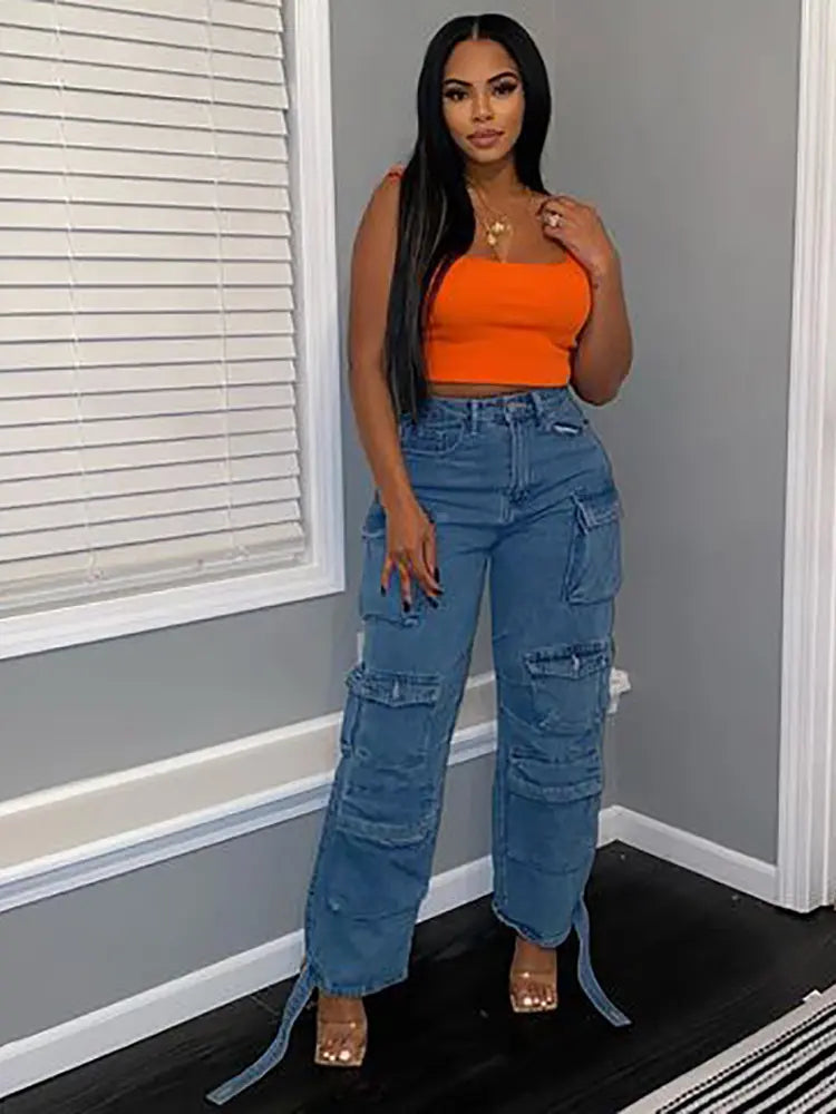 Jordan – Multi-Pocket Workwear Jeans With Oversized Fit