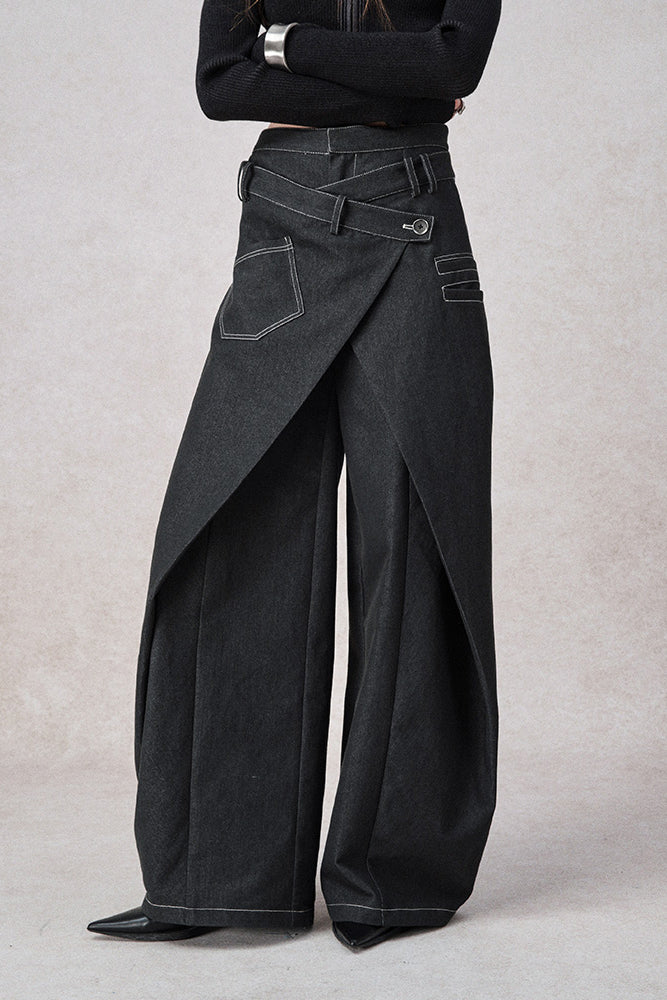 Symphony Layers Double Waist Wide-Leg Jeans