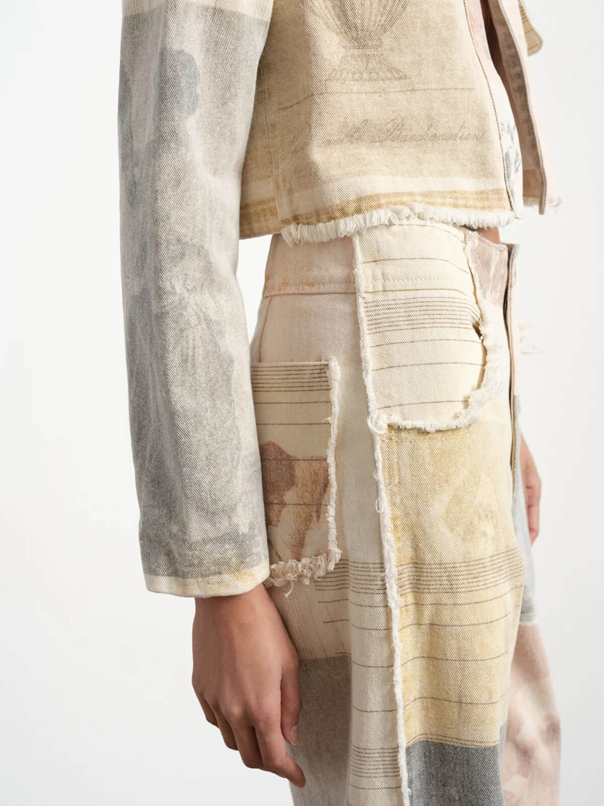 Alma – Artistic Patchwork Wide-Leg Cotton Jeans