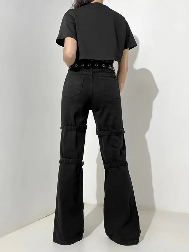Edgy Graphic Metallic Street Jeans