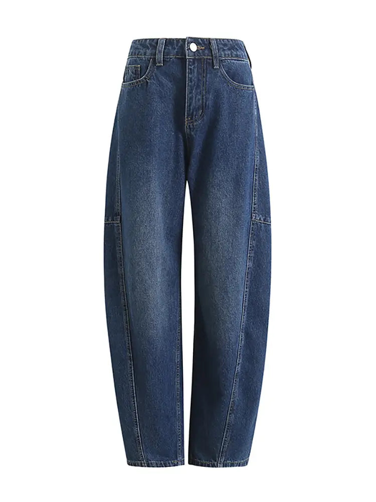 Mila – Relaxed Arc Seam Banana Denim Pants