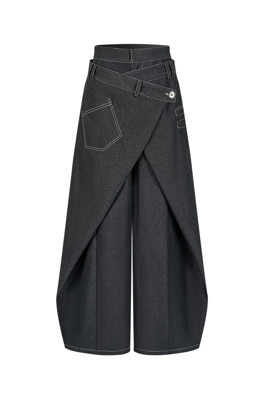 Symphony Layers Double Waist Wide-Leg Jeans