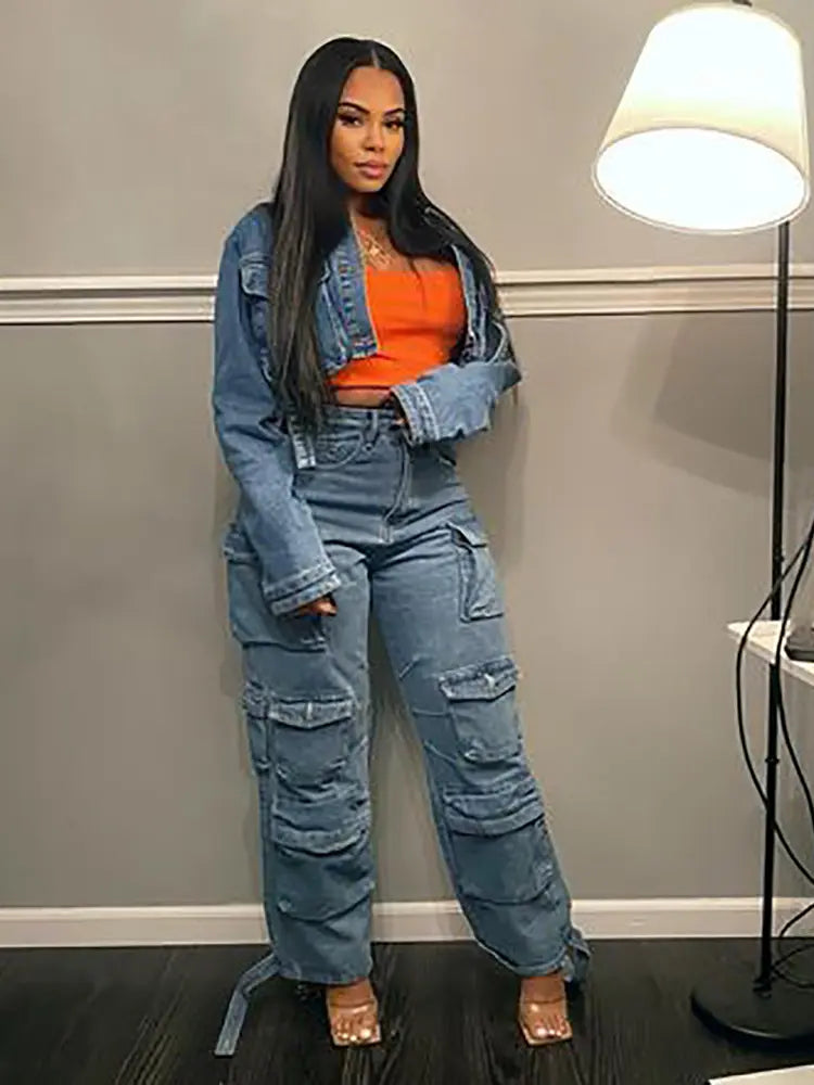 Jordan – Multi-Pocket Workwear Jeans With Oversized Fit