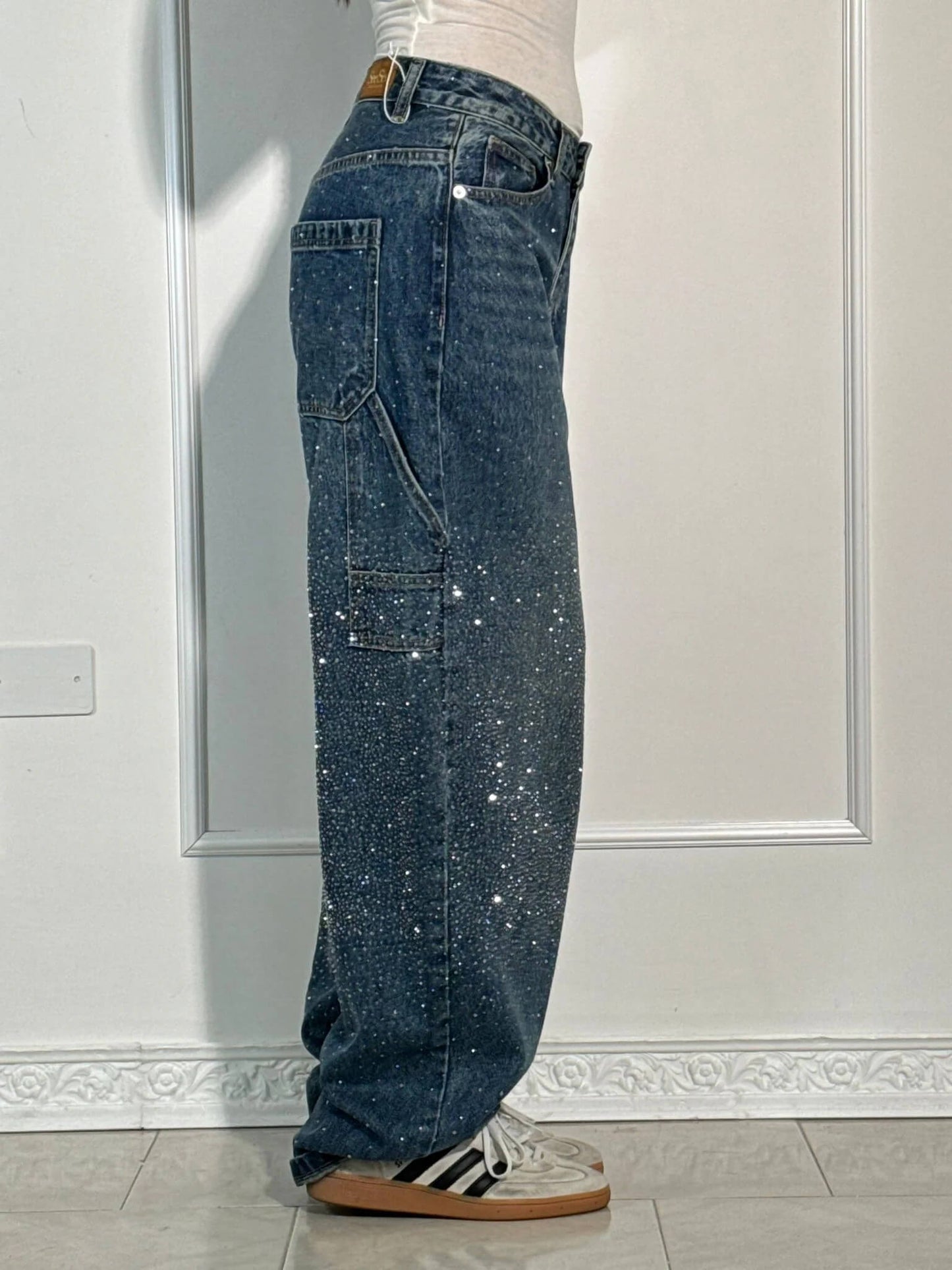 Starlit Shine Balloon Carpenter Denim Jeans