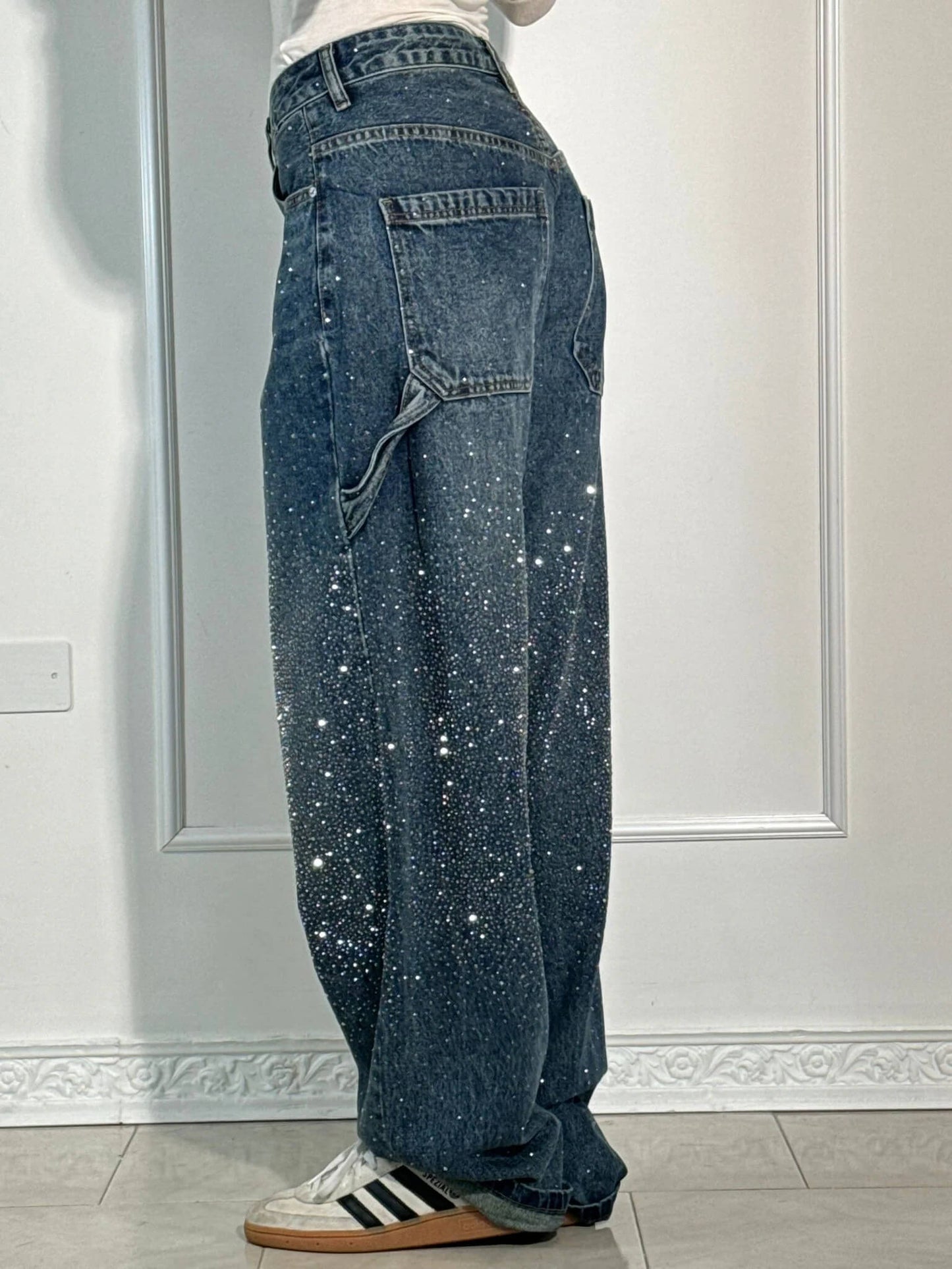 Starlit Shine Balloon Carpenter Denim Jeans