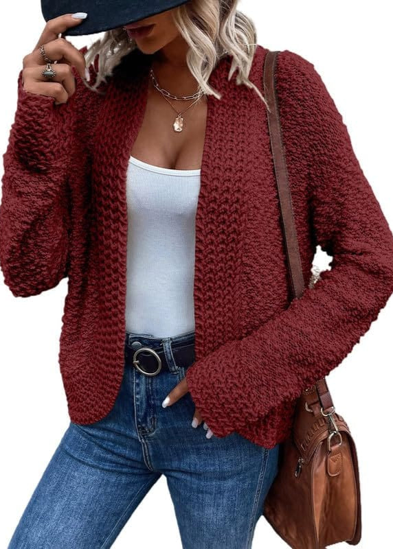 Women's Long Sleeve Cardigan Hand Knit
