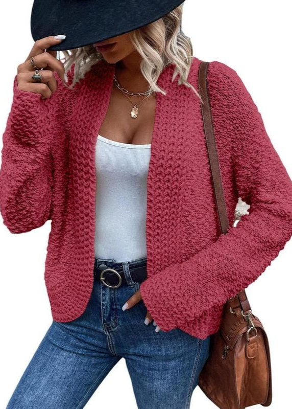Women's Long Sleeve Cardigan Hand Knit