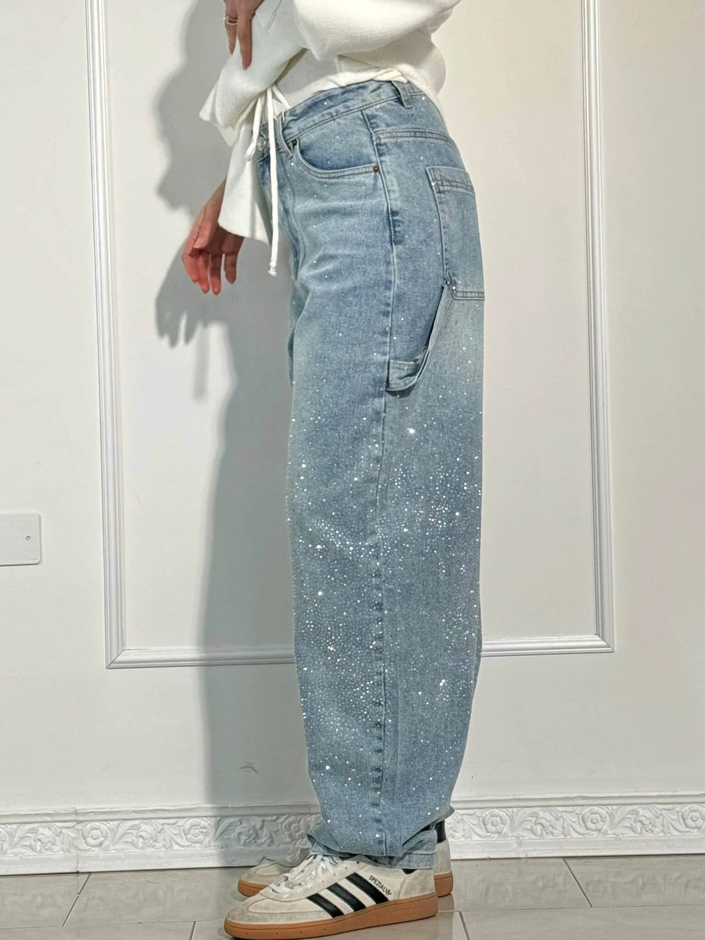 Starlit Shine Balloon Carpenter Denim Jeans