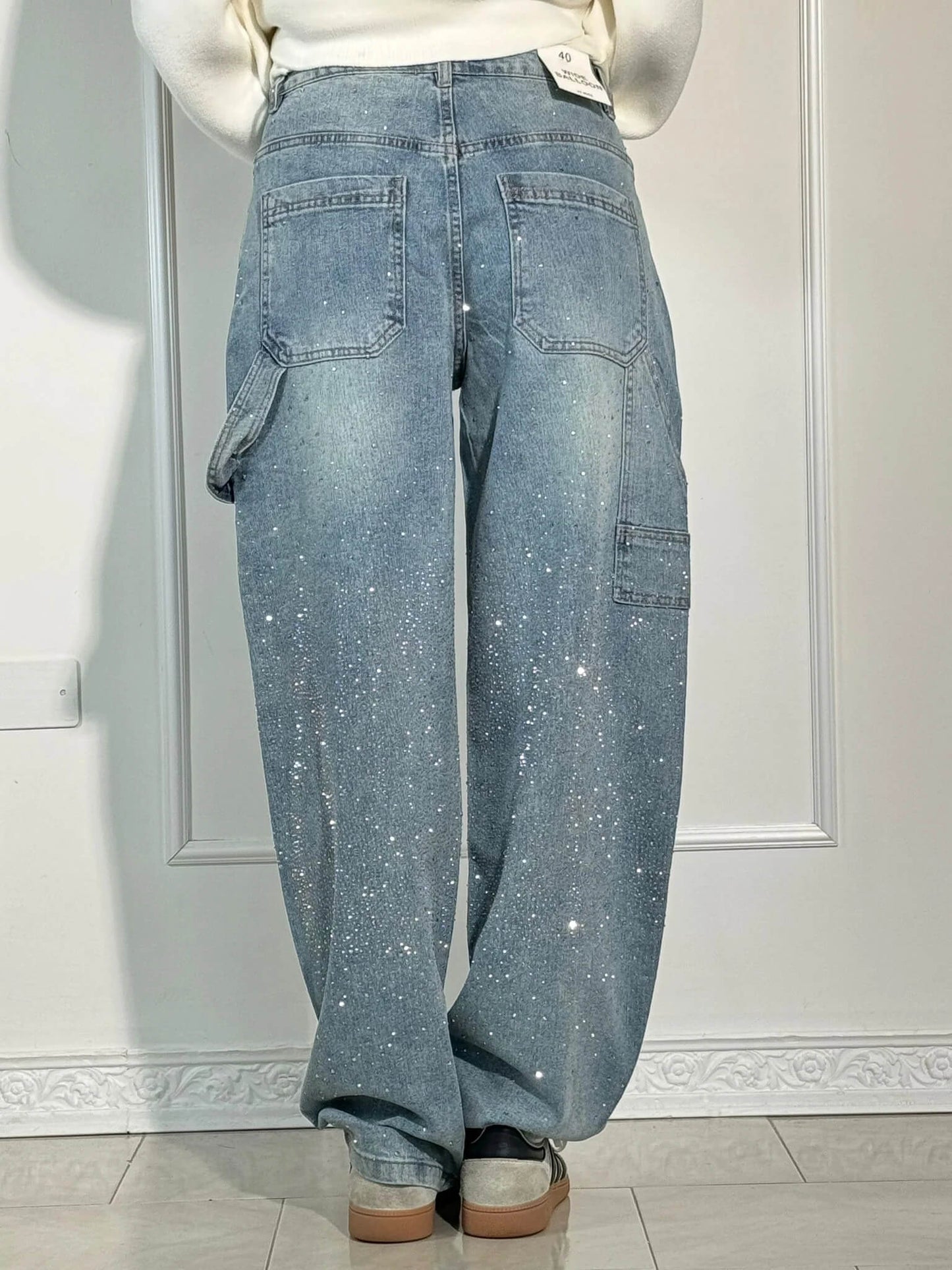 Starlit Shine Balloon Carpenter Denim Jeans