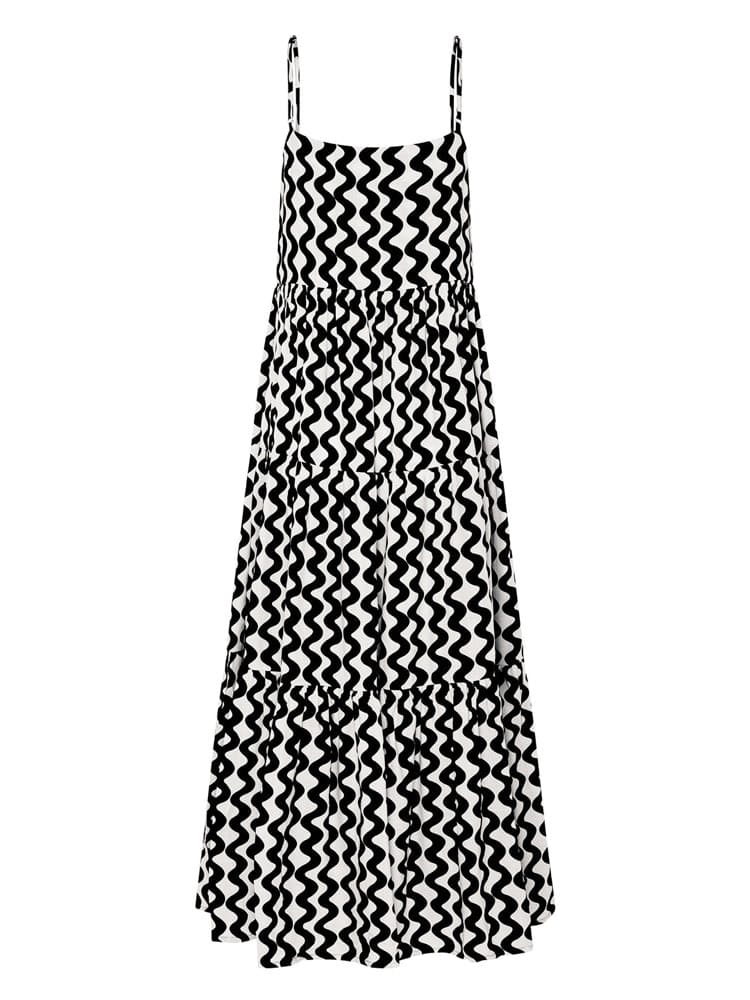 Elegant Strappy Square Neck Split Dress