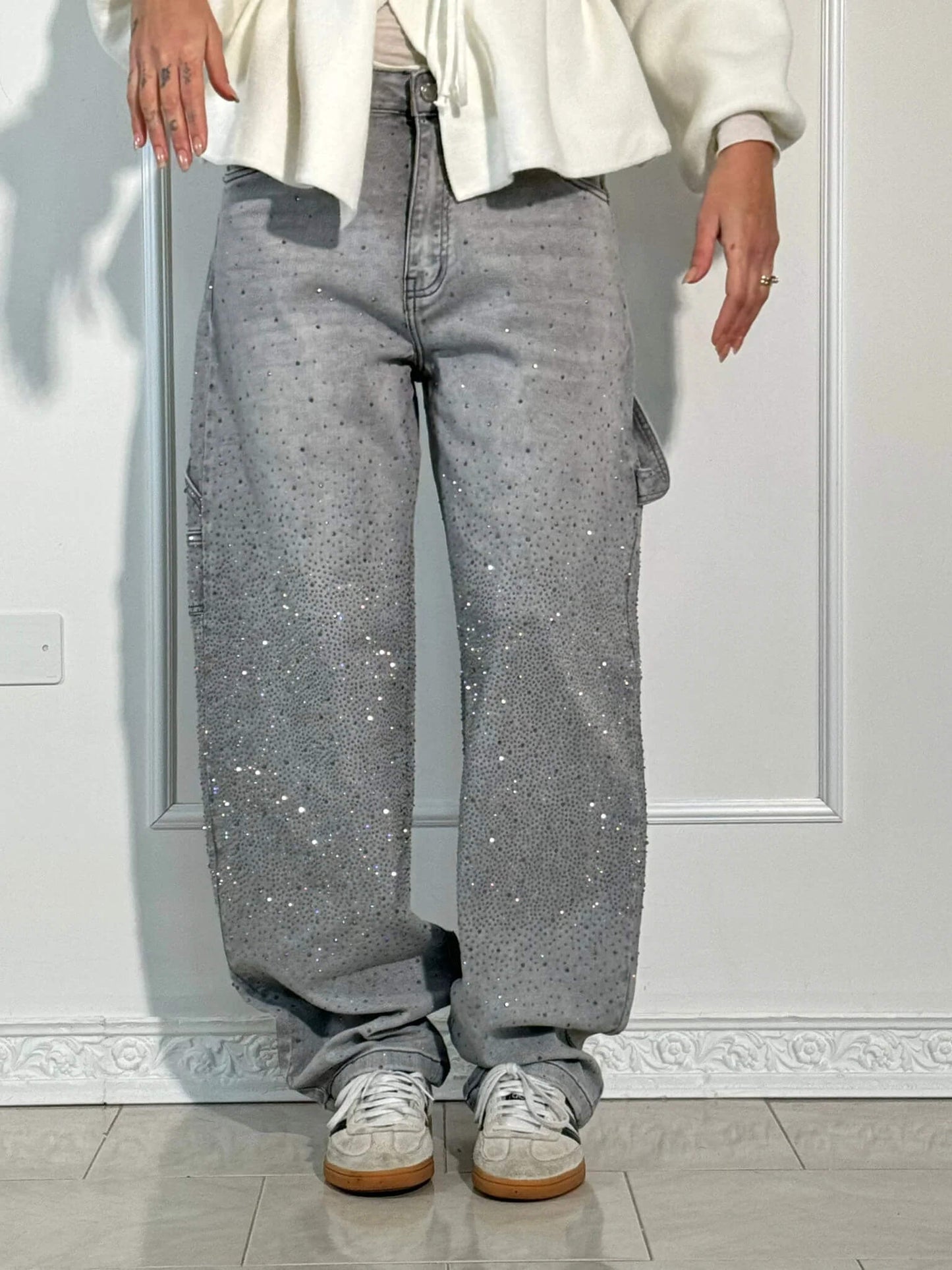 Starlit Shine Balloon Carpenter Denim Jeans