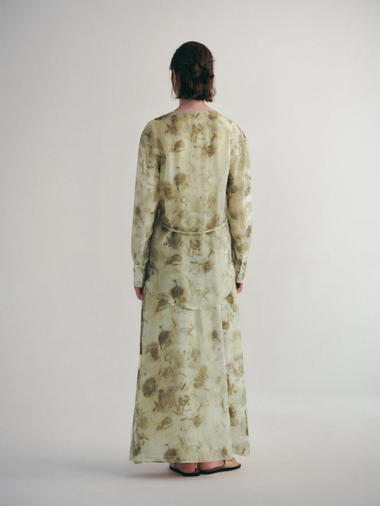 Vintage Romantic Floral High-Waist Midi Skirt