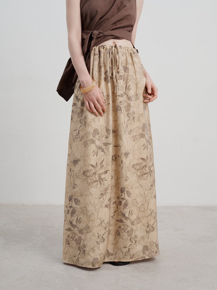 Tie-Dye Printed High-Waisted Skirt