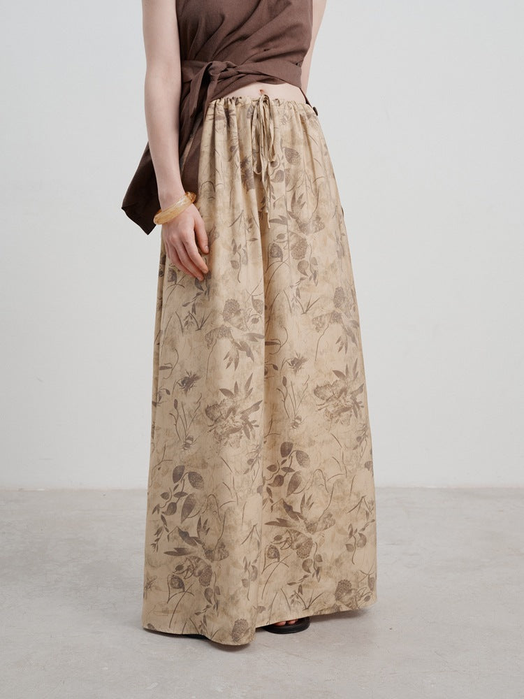 Tie-Dye Printed High-Waisted Skirt