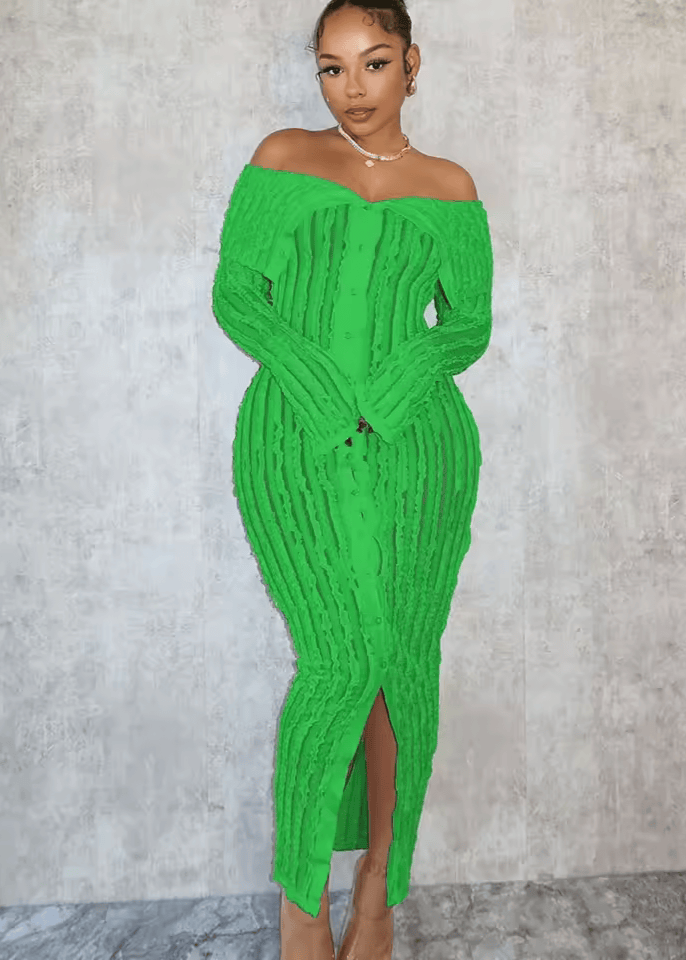Olyda Off Shoulder Mesh Dress