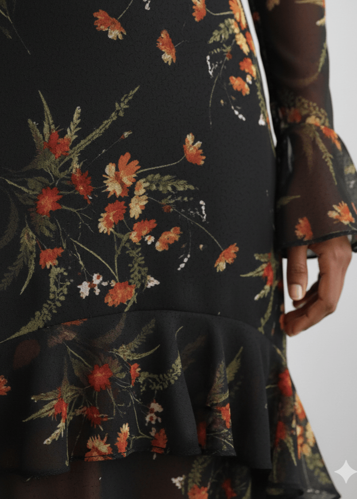 Radiant Petals Floral Dress