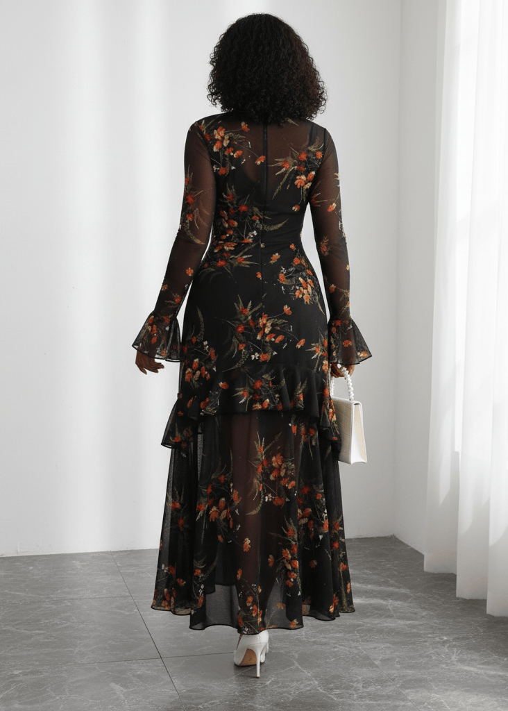 Radiant Petals Floral Dress