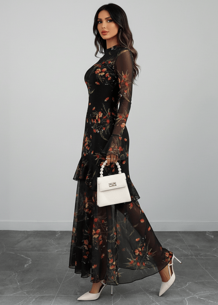 Radiant Petals Floral Dress