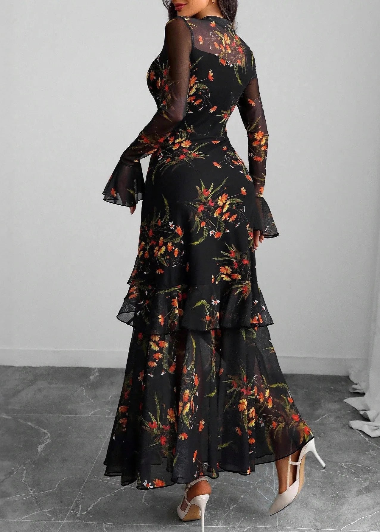Radiant Petals Floral Dress