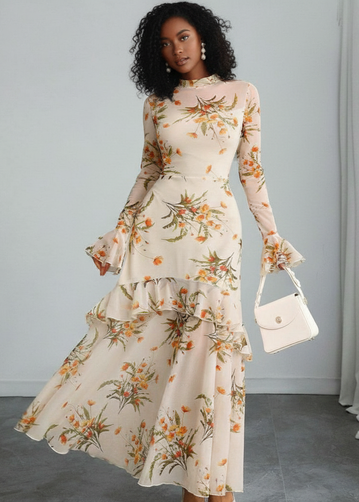 Radiant Petals Floral Dress