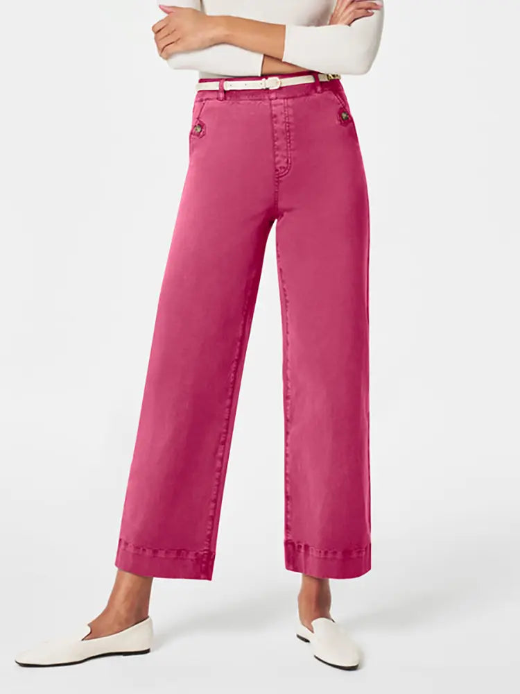 Elena – Wide-Leg Denim Pants With Stretch Comfort