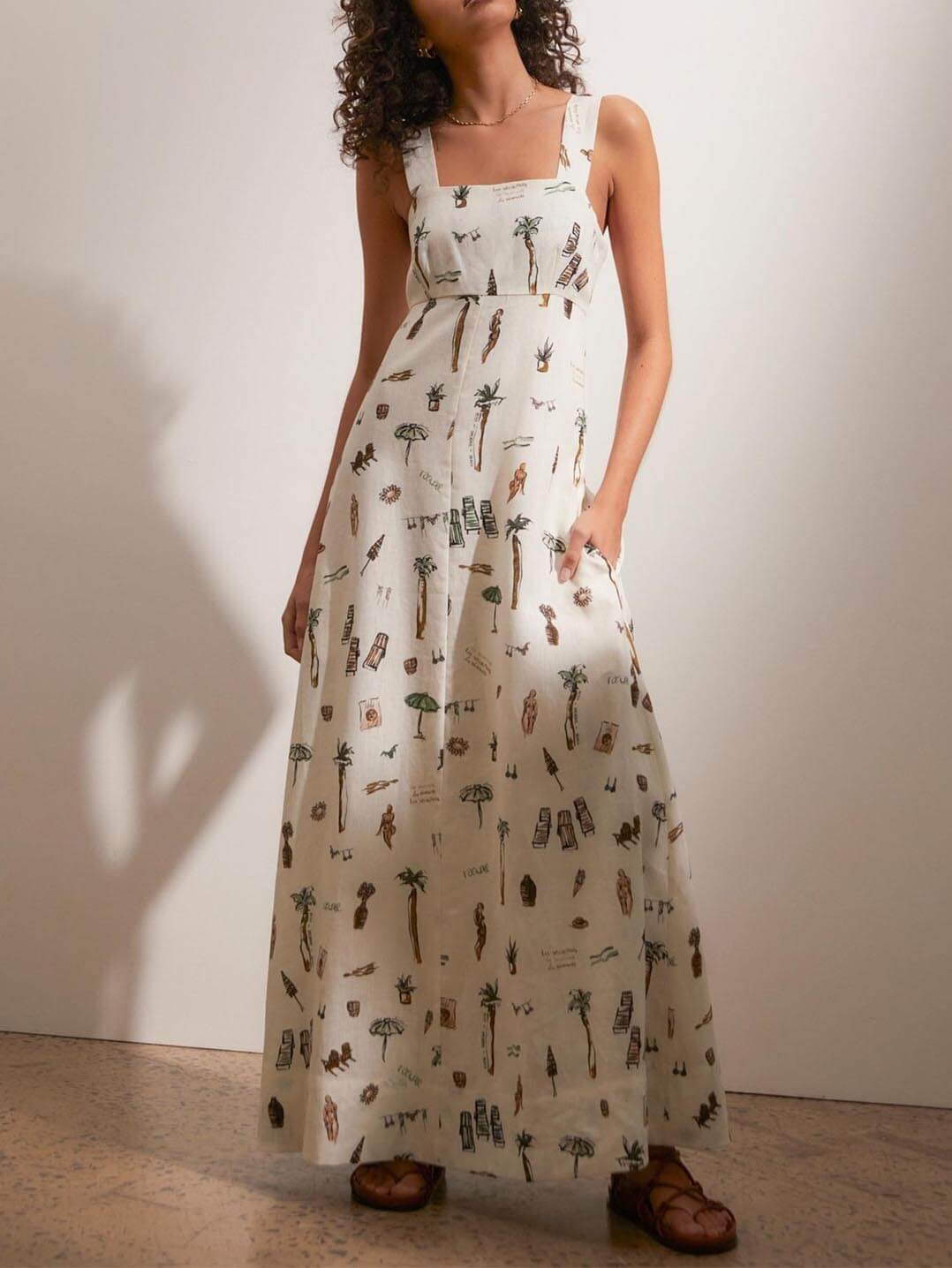 Urban Chic - Graffiti Backless Maxi Dress