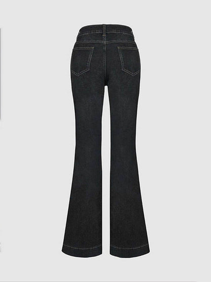 Sophia - High-Waisted Patchwork Flared Jeans