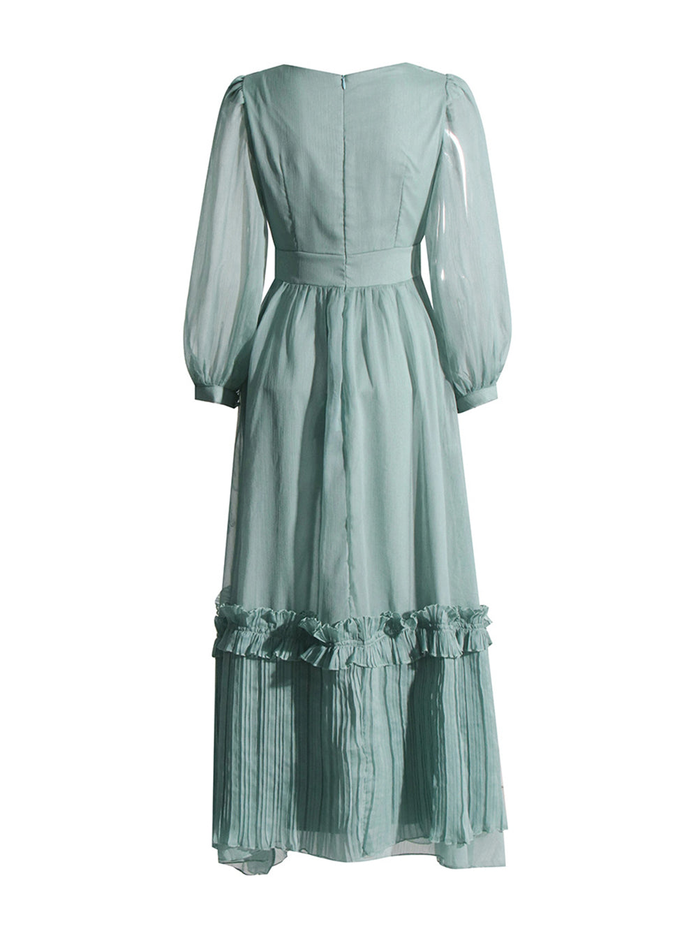 Ruffled Silk Stardust Maxi Dress - Airnori