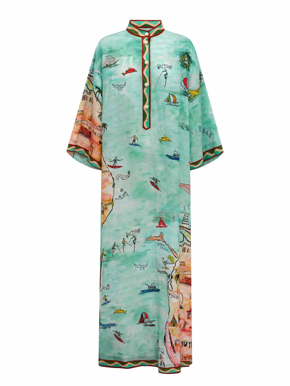 Isla - Printed Satin Maxi Dress