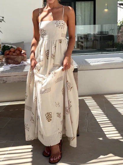 Serenity - Spaghetti Strap Open-Back Maxi Dress