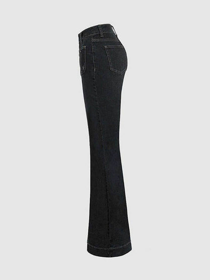 Sophia - High-Waisted Patchwork Flared Jeans