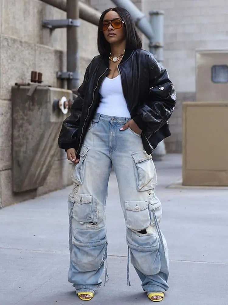 Nova - Wide-Leg Street Cargo Jeans