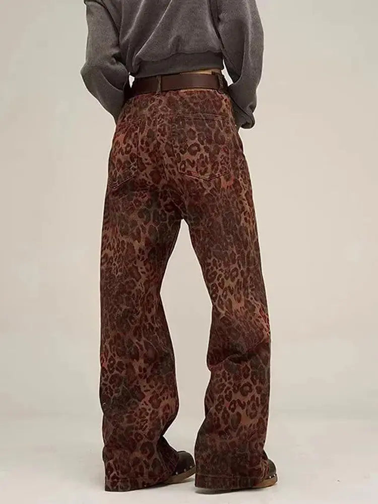 Urban Wild High-Rise Leopard Print Jeans