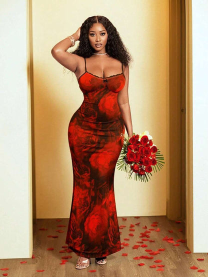 Rose Flame Mermaid Dress