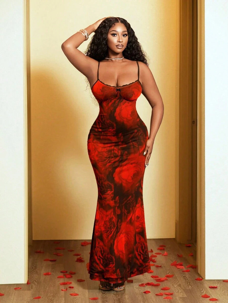 Rose Flame Mermaid Dress