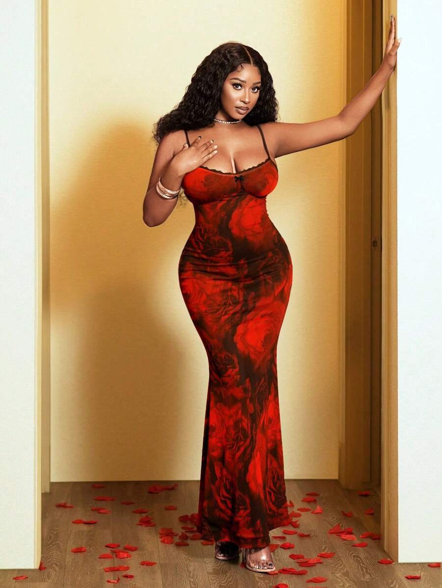 Rose Flame Mermaid Dress